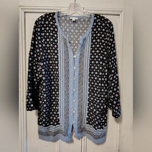 J. Jill Boho Tunic Style Top Size Large